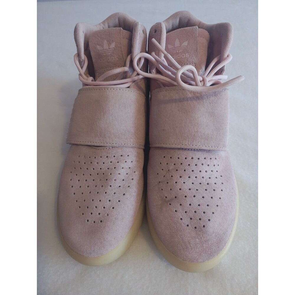 Adidas Originals Tubular Invader Strap Raw Pink Suede Women’s Size 7.5